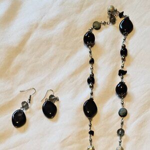 Long Necklace and Earring Set
